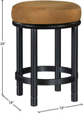 Monette Velvet Upholstered Counter Stool — 977-C - Saddle - 977Saddle-C Dim