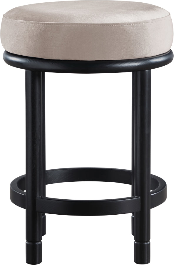 Monette Velvet Upholstered Counter Stool — 977-C - Taupe - 977Taupe-C alternate view 2