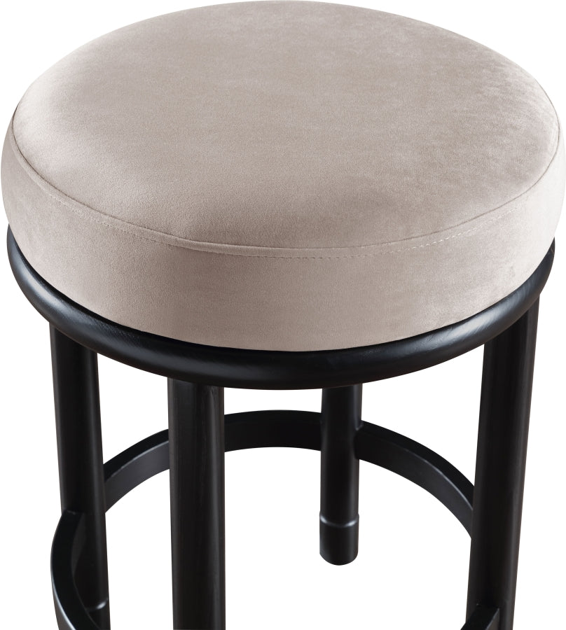 Monette Velvet Upholstered Counter Stool — 977-C - Taupe - 977Taupe-C alternate view 3