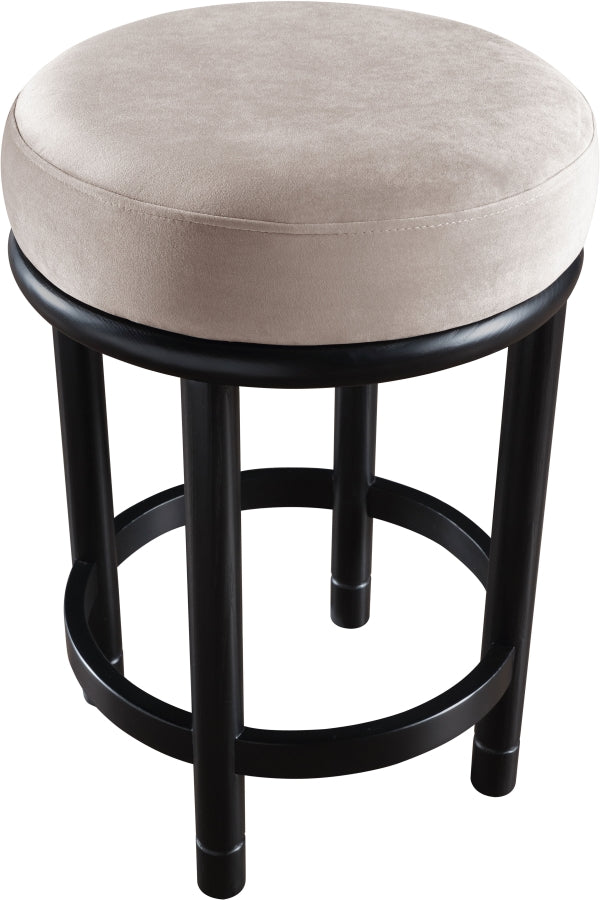 Monette Velvet Upholstered Counter Stool — 977-C - Taupe - 977Taupe-C alternate view 4