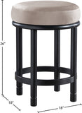 Monette Velvet Upholstered Counter Stool — 977-C - Taupe - 977Taupe-C Dim