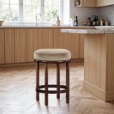 Monette Velvet Upholstered Counter Stool — 978-C - Beige - 978Beige-C alternate view 1