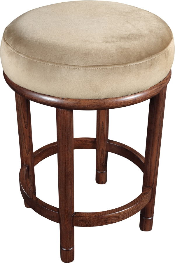 Monette Velvet Upholstered Counter Stool — 978-C - Beige - 978Beige-C alternate view 4