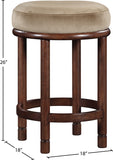 Monette Velvet Upholstered Counter Stool — 978-C - Beige - 978Beige-C Dim