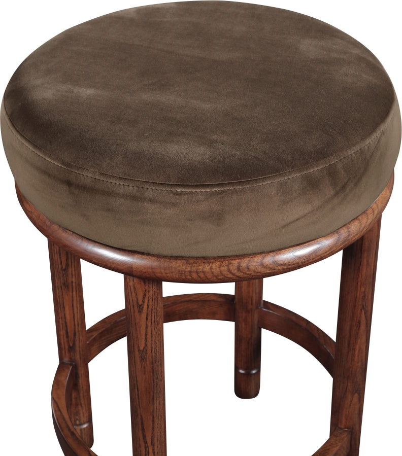 Monette Velvet Upholstered Counter Stool — 978-C - Brown - 978Brown-C alternate view 3