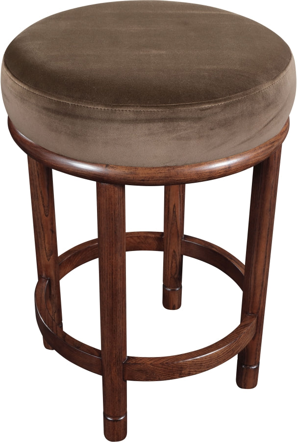 Monette Velvet Upholstered Counter Stool — 978-C - Brown - 978Brown-C alternate view 4