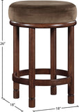 Monette Velvet Upholstered Counter Stool — 978-C - Brown - 978Brown-C Dim