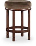 Monette Velvet Upholstered Counter Stool — 978-C - Brown - 978Brown-C