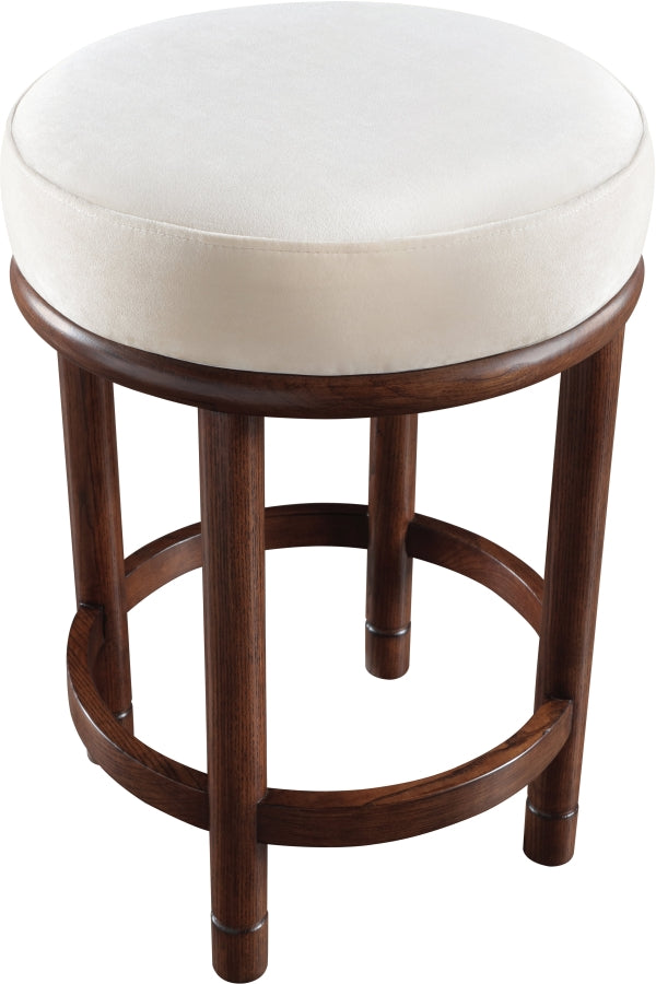 Monette Velvet Upholstered Counter Stool — 978-C - Cream - 978Cream-C alternate view 4