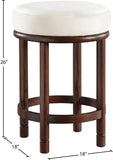 Monette Velvet Upholstered Counter Stool — 978-C - Cream - 978Cream-C Dim