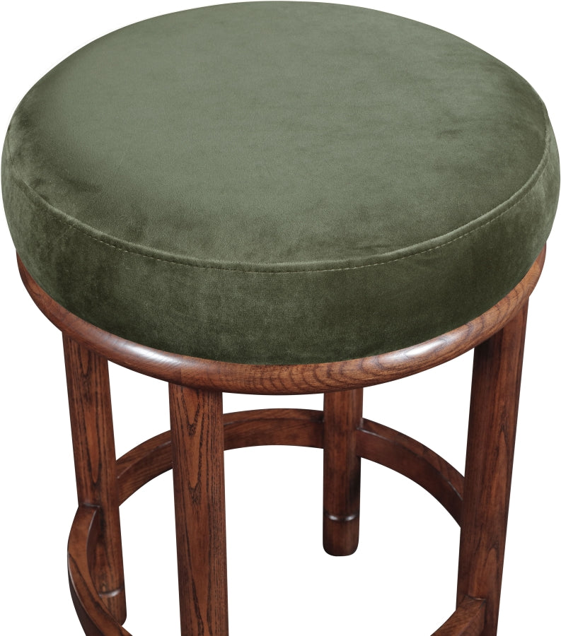 Monette Velvet Upholstered Counter Stool — 978-C - Green - 978Green-C alternate view 3