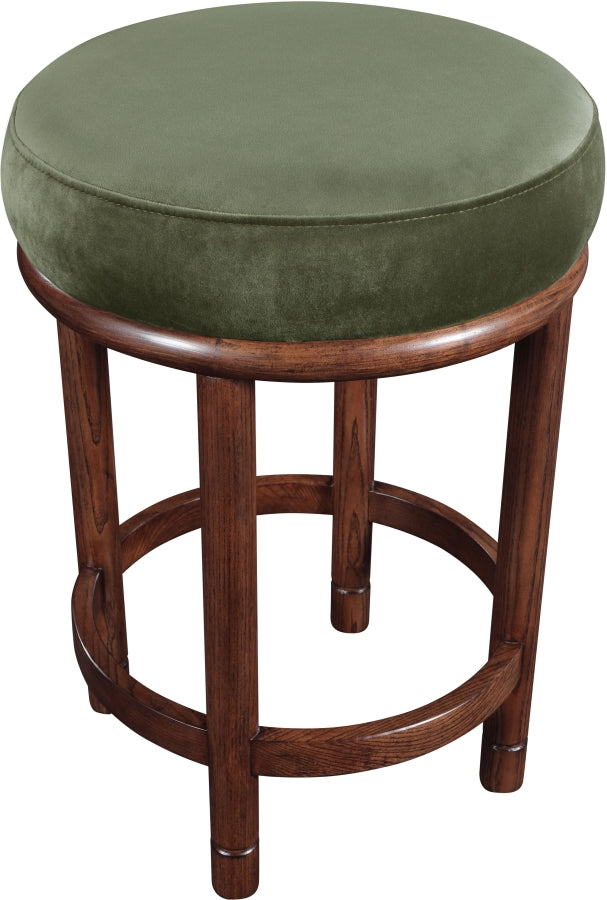 Monette Velvet Upholstered Counter Stool — 978-C - Green - 978Green-C alternate view 4