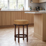 Monette Velvet Upholstered Counter Stool — 978-C - Saddle - 978Saddle-C alternate view 1