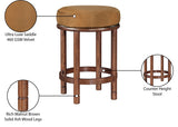 Monette Velvet Upholstered Counter Stool — 978-C - Saddle - 978Saddle-C Infographic
