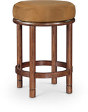 Monette Velvet Upholstered Counter Stool — 978-C - Saddle - 978Saddle-C