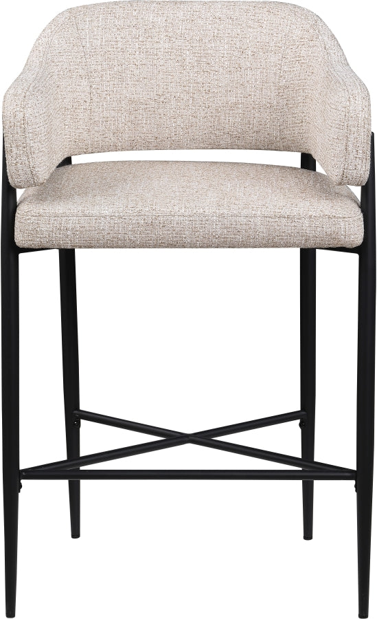 Dame Fabric Upholstered Counter Stool — 975-C - Beige - 975Beige-C alternate view 2