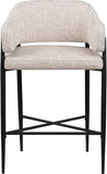Dame Fabric Upholstered Counter Stool — 975-C - Beige - 975Beige-C alternate view 2