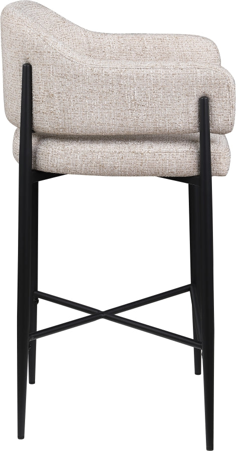 Dame Fabric Upholstered Counter Stool — 975-C - Beige - 975Beige-C alternate view 3