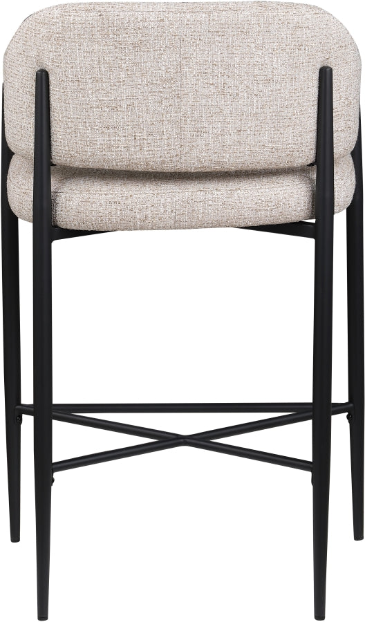 Dame Fabric Upholstered Counter Stool — 975-C - Beige - 975Beige-C alternate view 4