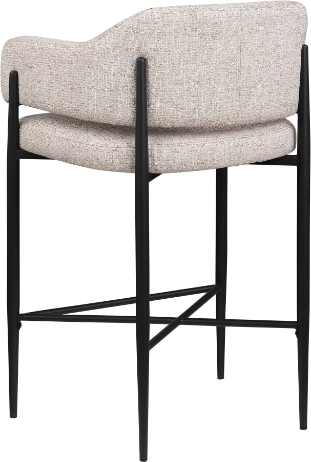 Dame Fabric Upholstered Counter Stool — 975-C - Beige - 975Beige-C alternate view 5