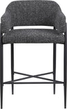Dame Fabric Upholstered Counter Stool — 975-C - Black - 975Black-C alternate view 2