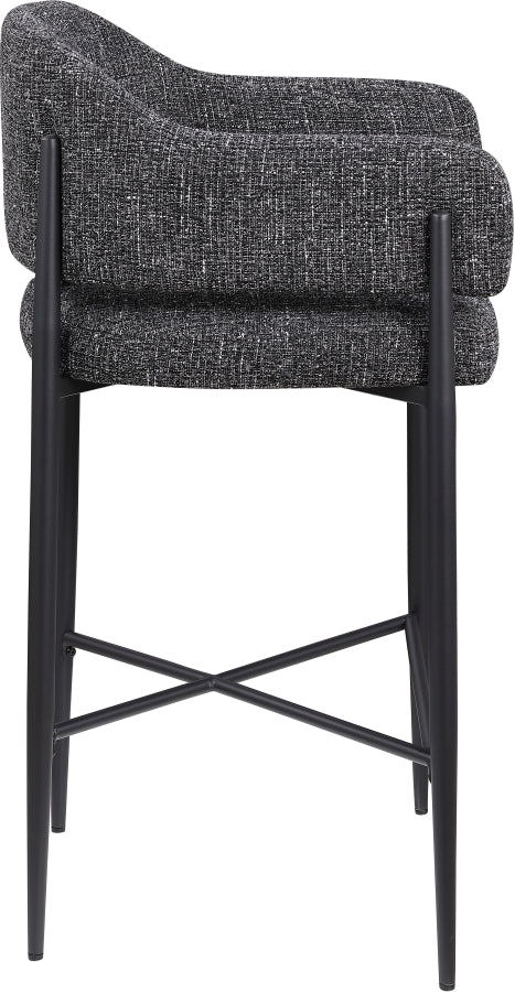 Dame Fabric Upholstered Counter Stool — 975-C - Black - 975Black-C alternate view 3