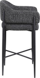 Dame Fabric Upholstered Counter Stool — 975-C - Black - 975Black-C alternate view 3