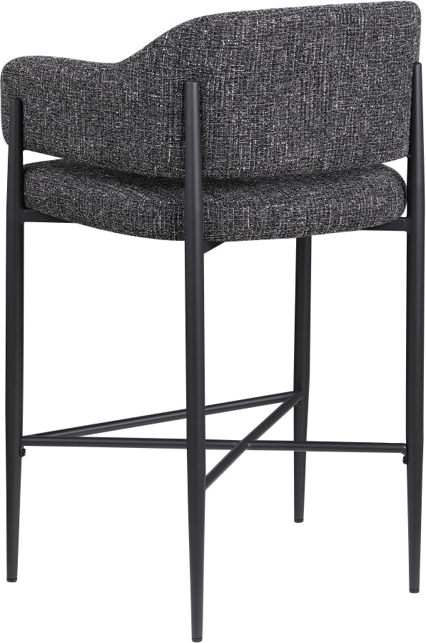 Dame Fabric Upholstered Counter Stool — 975-C - Black - 975Black-C alternate view 5