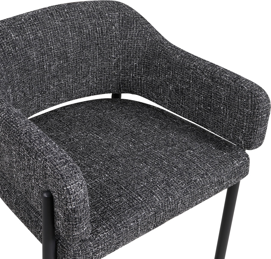 Dame Fabric Upholstered Counter Stool — 975-C - Black - 975Black-C alternate view 6