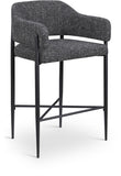 Dame Fabric Upholstered Counter Stool — 975-C - Black - 975Black-C