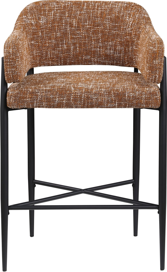 Dame Fabric Upholstered Counter Stool — 975-C - Cognac - 975Cognac-C alternate view 2