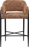 Dame Fabric Upholstered Counter Stool — 975-C - Cognac - 975Cognac-C alternate view 2