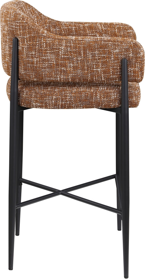 Dame Fabric Upholstered Counter Stool — 975-C - Cognac - 975Cognac-C alternate view 3