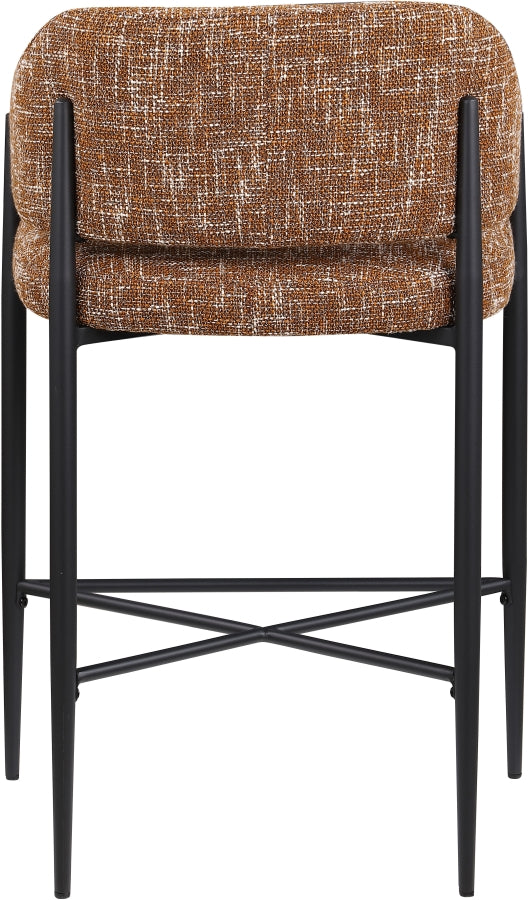 Dame Fabric Upholstered Counter Stool — 975-C - Cognac - 975Cognac-C alternate view 4