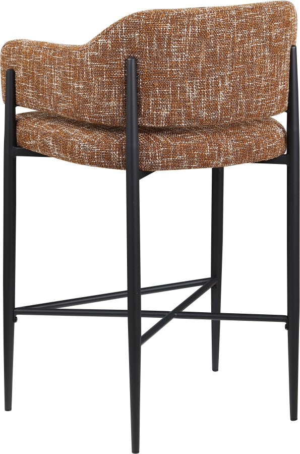 Dame Fabric Upholstered Counter Stool — 975-C - Cognac - 975Cognac-C alternate view 5