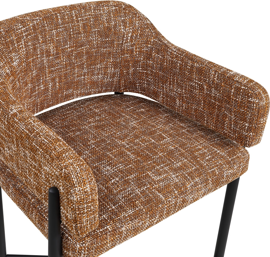 Dame Fabric Upholstered Counter Stool — 975-C - Cognac - 975Cognac-C alternate view 6
