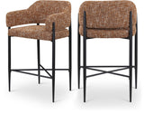 Dame Fabric Upholstered Counter Stool — 975-C - Cognac - 975Cognac-C Double Chair