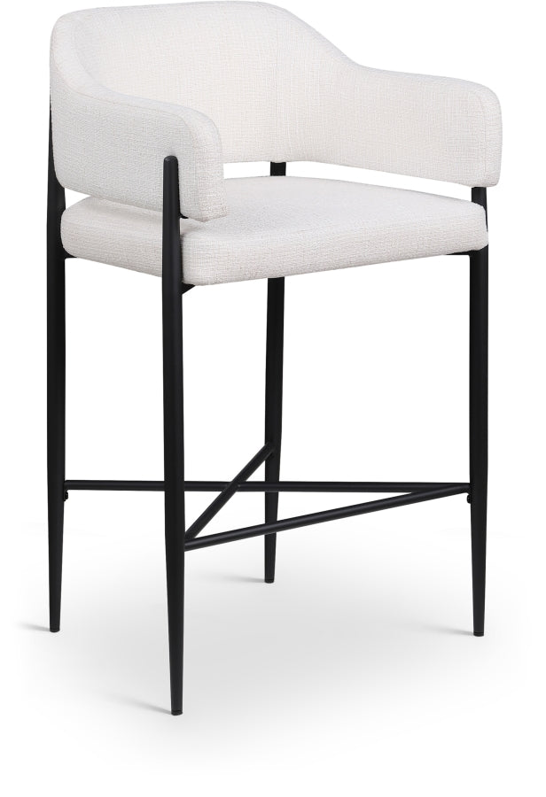 Dame Fabric Upholstered Counter Stool — 975-C - Cream - 975Cream-C