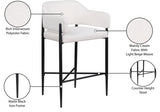 Dame Fabric Upholstered Counter Stool — 975-C - Cream - 975Cream-C Infographic