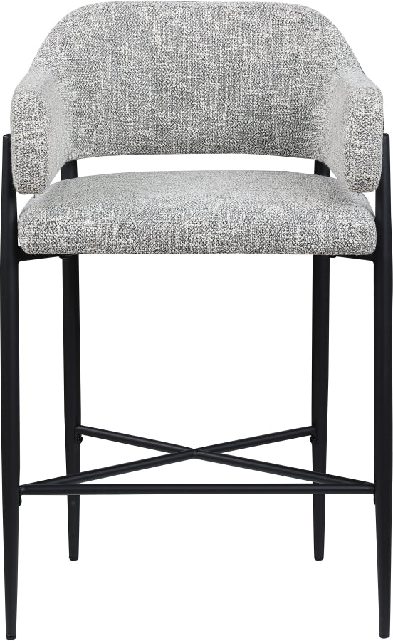 Dame Fabric Upholstered Counter Stool — 975-C - Grey - 975Grey-C alternate view 2