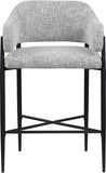 Dame Fabric Upholstered Counter Stool — 975-C - Grey - 975Grey-C alternate view 2