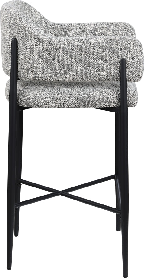 Dame Fabric Upholstered Counter Stool — 975-C - Grey - 975Grey-C alternate view 3