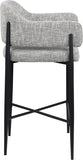 Dame Fabric Upholstered Counter Stool — 975-C - Grey - 975Grey-C alternate view 3