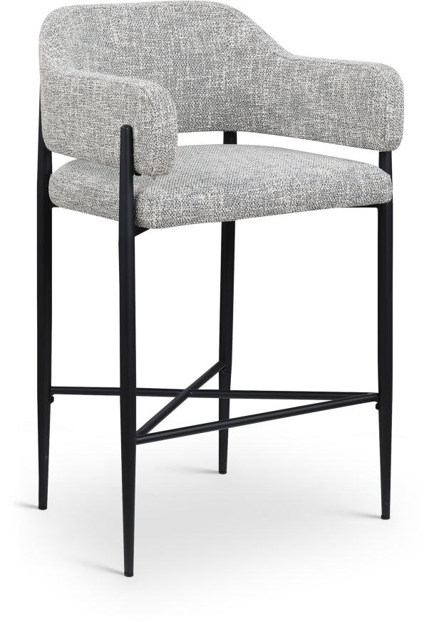 Dame Fabric Upholstered Counter Stool — 975-C - Grey - 975Grey-C