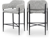 Dame Fabric Upholstered Counter Stool — 975-C - Grey - 975Grey-C Double Chair
