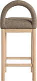 Conrad Linen Textured Fabric Upholstered Counter Stool — 11031-C - Brown - 11031Brown-C alternate view 4