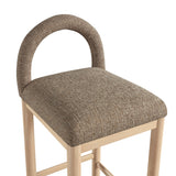 Conrad Linen Textured Fabric Upholstered Counter Stool — 11031-C - Brown - 11031Brown-C alternate view 5