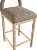 Conrad Linen Textured Fabric Upholstered Counter Stool — 11031-C - Brown - 11031Brown-C alternate view 6