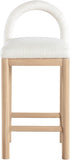 Conrad Linen Textured Fabric Upholstered Counter Stool — 11031-C - Cream - 11031Cream-C alternate view 2