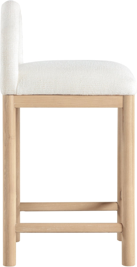 Conrad Linen Textured Fabric Upholstered Counter Stool — 11031-C - Cream - 11031Cream-C alternate view 3